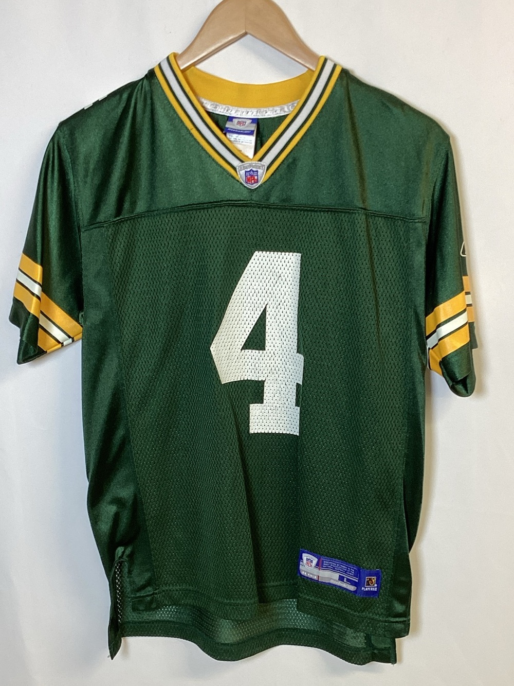 Boy’s REEBOK NFL GREEN BAY PACKERS Brett Favre #4 Jersey Size 14-16